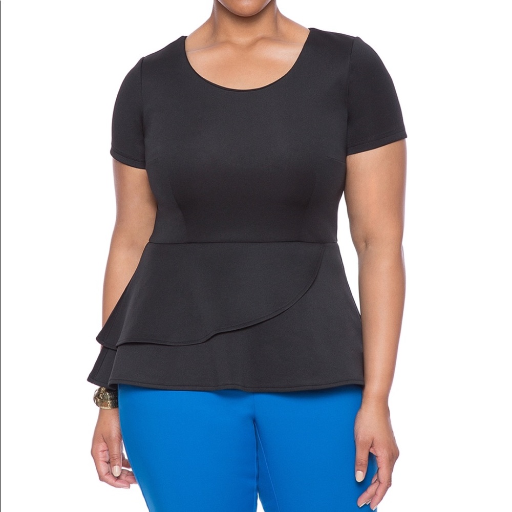 Eloquii Layered Peplum Top